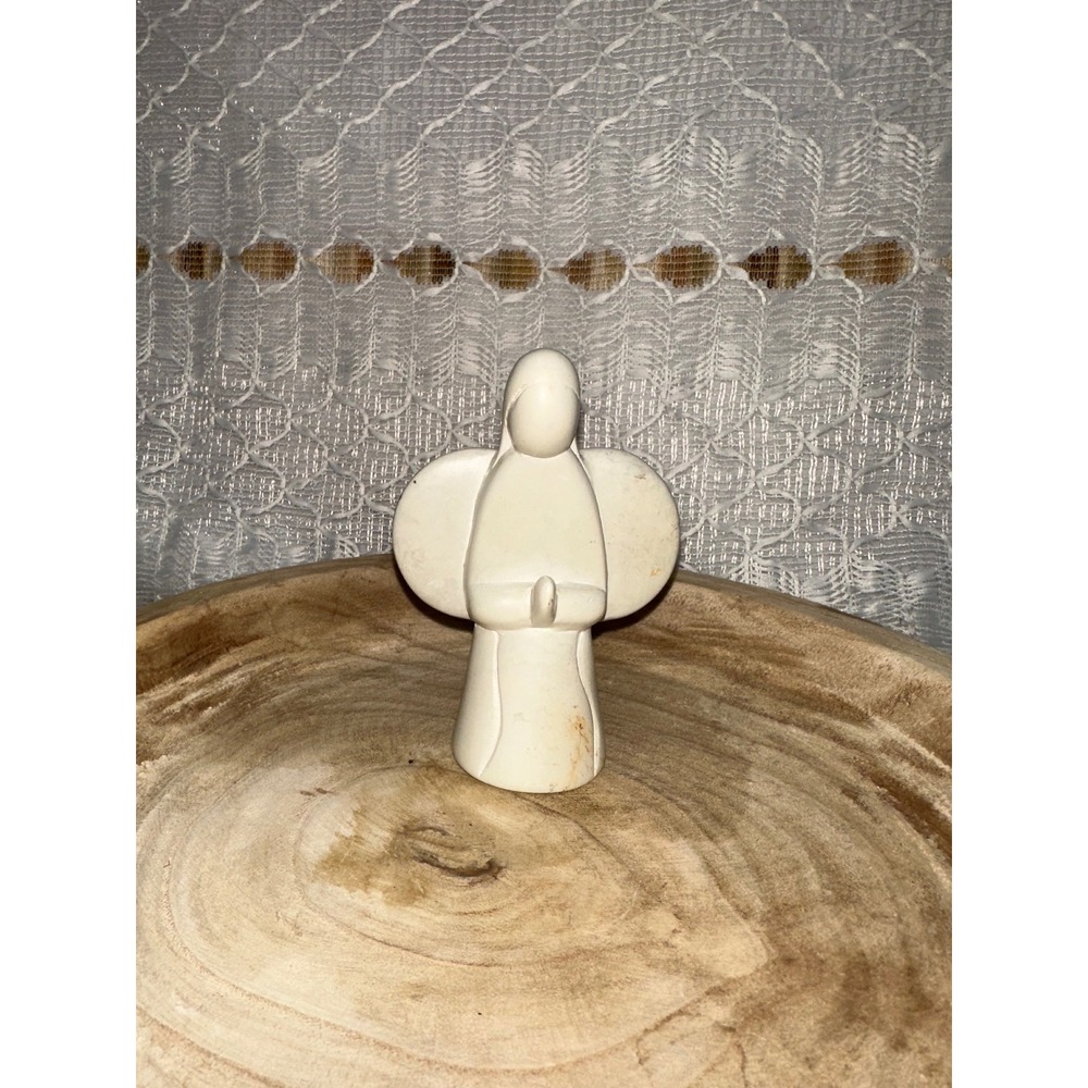 Hand Carved soapstone Stone Angel Figurine Kenya Religious‎